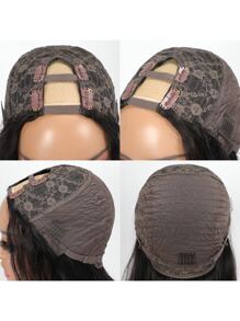 Straight Hair U-Part Wig 100% Real Remy Natural Black Color Short Short Human Hair Machine Made Bob Wig Beginner Friendly Natural Invisible Edge For Woman - SNatural - View 8