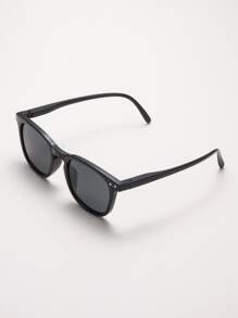 Toddler Kids Geometric Frame Fashion Glasses - Black - View 3