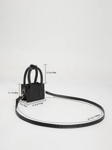 2023 New Korean Style Bag, And Unique Fashionable Casual Shoulder Crossbody Bag With Chic Texture - Black - View 4