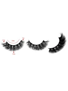 4 Pairs Of Densely Curled And Fluffy False Eyelashes With Extended Eye Corners