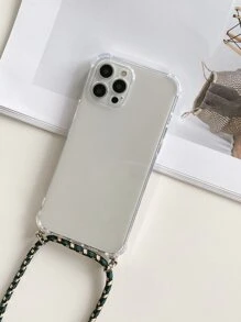 简约可调节肩带适用于 17/17 Air/17 Pro/17 Pro Max/16/16 Pro/16 Pro Max/16E，女式防摔软保护手机壳 - 無色 - 查看 5