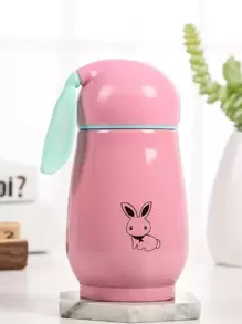 1个兔子图案不锈钢保温杯 返校季 - 粉色 - 查看 1