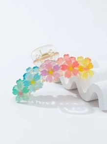 Pinza Para El Pelo Con Decoración De Flores, Bonito Regalo Perfecto Para Amigos Para Uso Diario - Multicolor - Ver 1