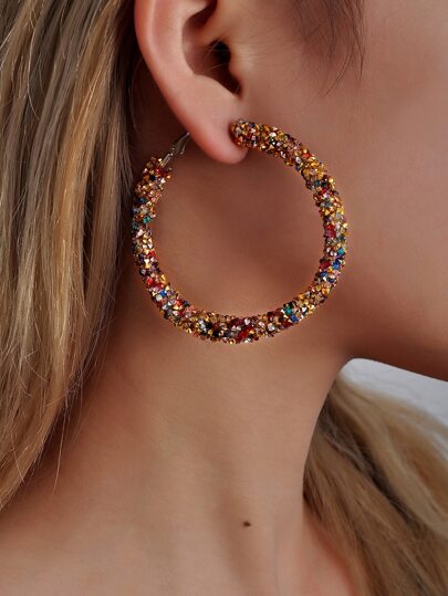 Kreolen mit Strass Dekor