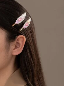 2 piezas Horquilla con diseño de bola con diseño de hoja