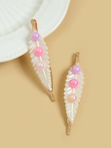 2 piezas Horquilla con diseño de bola con diseño de hoja