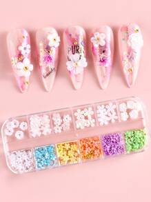 FULL BEAUTY 1盒3D花朵設計美甲飾品 - 彩色 - 查看 1