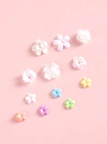 FULL BEAUTY 1盒3D花朵設計美甲飾品 - 彩色 - 查看 3