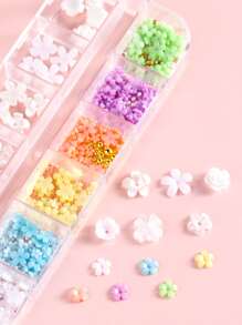 FULL BEAUTY 1盒3D花朵設計美甲飾品 - 彩色 - 查看 7