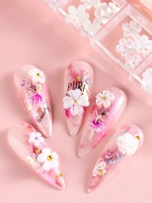 FULL BEAUTY 1盒3D花朵設計美甲飾品 - 彩色 - 查看 4