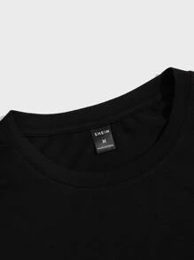 Manfinity VCAY Men Slogan Graphic Tank Top - Black - View 3