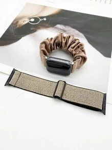 2入組金屬亮絲和大腸髮圈設計錶帶適用於Apple Watch - 彩色 - 查看 5