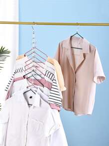 1 pieza Perchero de almacenamiento de ropa de acero inoxidable, cadena de almacenamiento de suspensión de 10 orificios de 18,3 pulgadas, para el hogar - Plateado - Ver 2