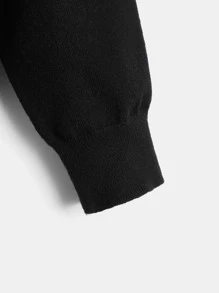 Niños Jersey panel en contraste - Negro - Ver 3