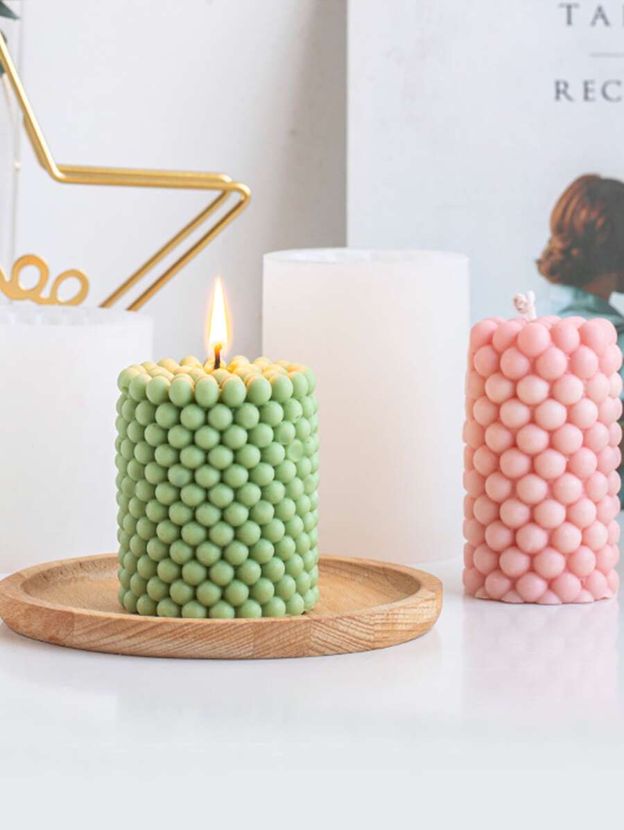 1pc DIY Candle Mold, White Silicone Cylinder Candle Mold, Scented