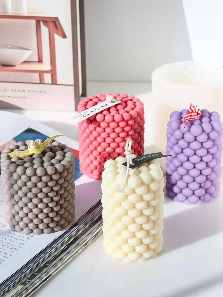 1 st DIY Kaarsenmal, Witte Siliconen Cilinder Kaarsenmal, Geurkaarsmal Voor DIY - Wit - Bekijken 7