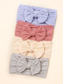 4pcs Baby Bow Decor Headband - Multicolor - View 2