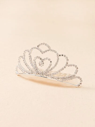 女の子幼児 ラインストーン クラウンデコレーション ヘアピン