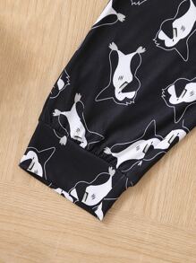 Tween Boy Penguin Print Top & Pants PJ Set - Multicolor - View 6