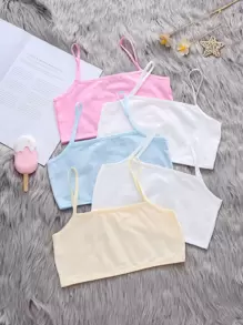 Niñas 5 piezas Sujetador unicolor - Multicolor - Ver 1
