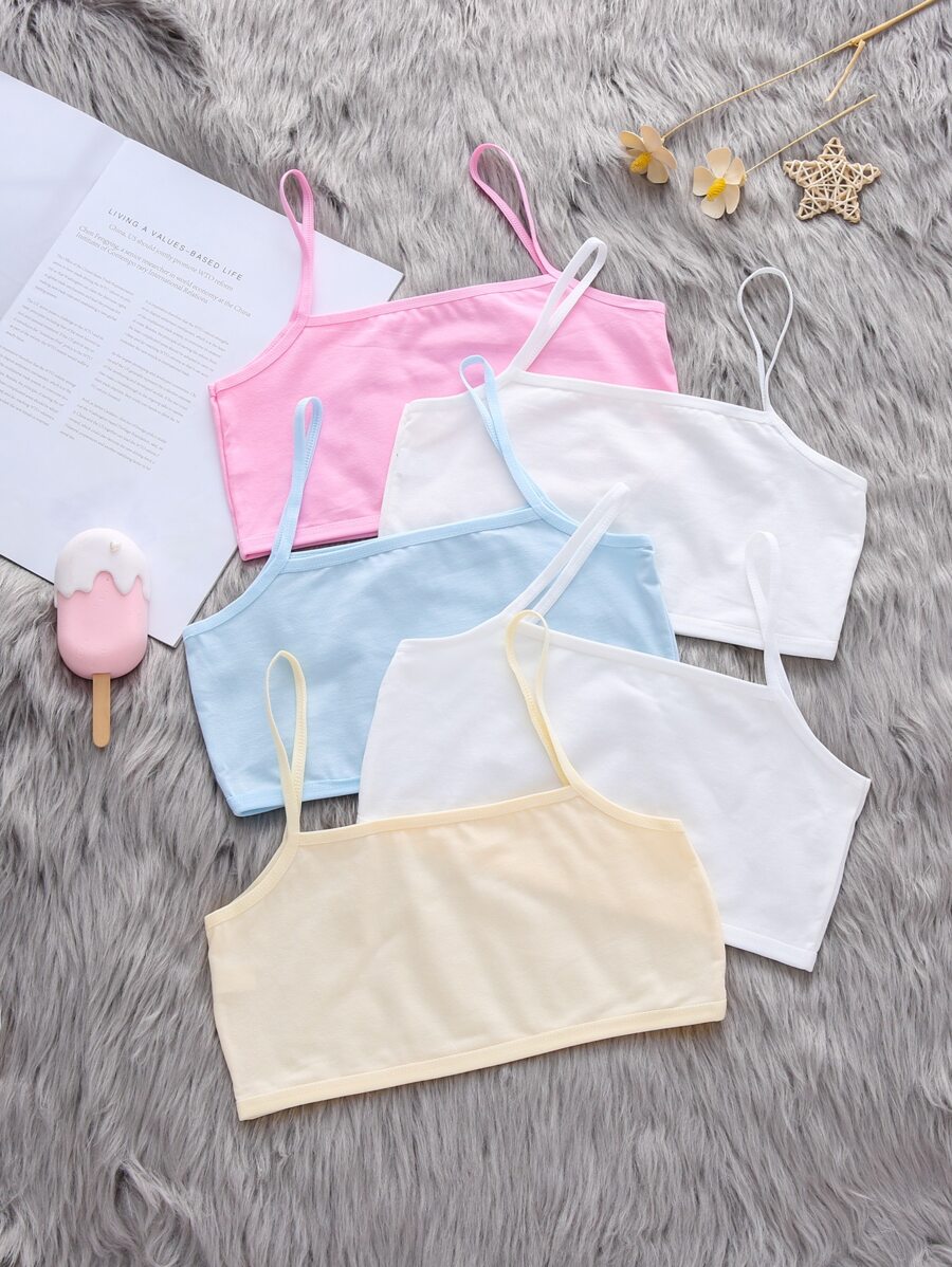Niñas 5 piezas Sujetador unicolor - Multicolor - Ver 1