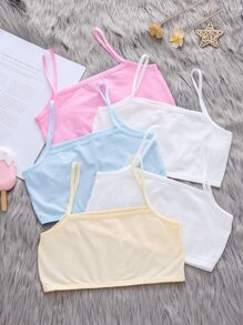 Niñas 5 piezas Sujetador unicolor - Multicolor - Ver 2