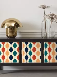 几何图案墙纸、翻新贴纸撕掉墙板、墙纸、壁纸、春季装饰品刷新你的家、拉玛装饰贴纸礼物生日毕业 - 彩色 - 查看 6