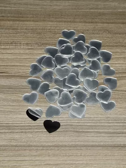 50 件镜面墙贴，银色心形墙面装饰镜，适用于客厅卧室 DIY 柔性自粘贴纸、贴纸、墙贴花、乙烯基贴花用于家居装饰、春季装饰品刷新您的家、节日装饰贴纸礼物生日毕业房间装饰墙镜用于房间浴室装饰客厅装饰