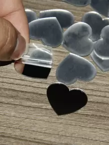 50 件镜面墙贴，银色心形墙面装饰镜，适用于客厅卧室 DIY 柔性自粘贴纸、贴纸、墙贴花、乙烯基贴花用于家居装饰、春季装饰品刷新您的家、节日装饰贴纸礼物生日毕业房间装饰墙镜用于房间浴室装饰客厅装饰 - 銀色 - 查看 2