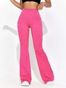 Muchica 高腰靴型長褲 - 玫紅色 - 查看 3