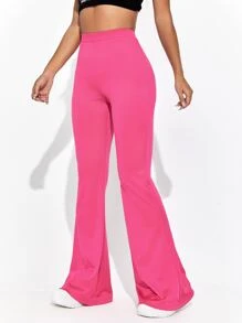 Muchica 高腰靴型長褲 - 玫紅色 - 查看 5