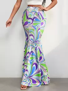 SHEIN SXY Váy nữ Tất cả trên in Boho - Nhiều màu - Xem 1