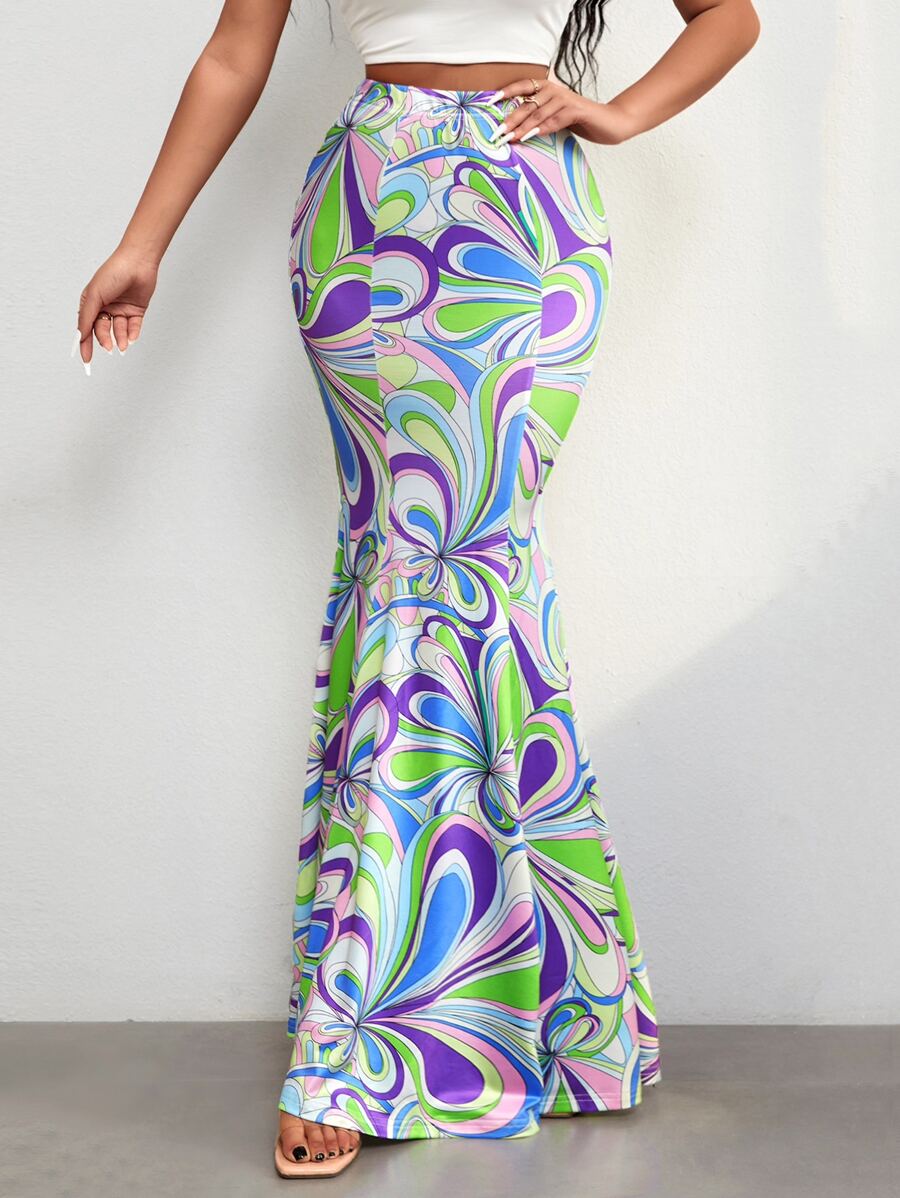 SHEIN SXY Váy nữ Tất cả trên in Boho - Nhiều màu - Xem 1