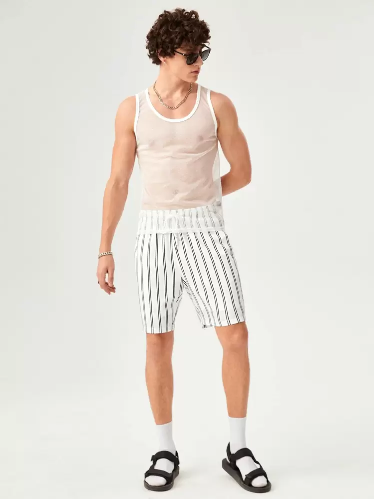 SWAVVY 1 pièce Top sans manches en résille - Blanc - Voir 3