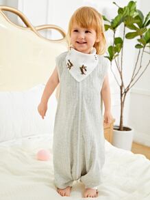 3入組嬰兒卡通圖案方巾圍兜 - 彩色 - 查看 7