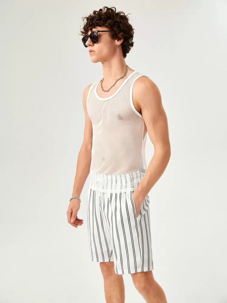 SWAVVY 1 pièce Top sans manches en résille - Blanc - Voir 7