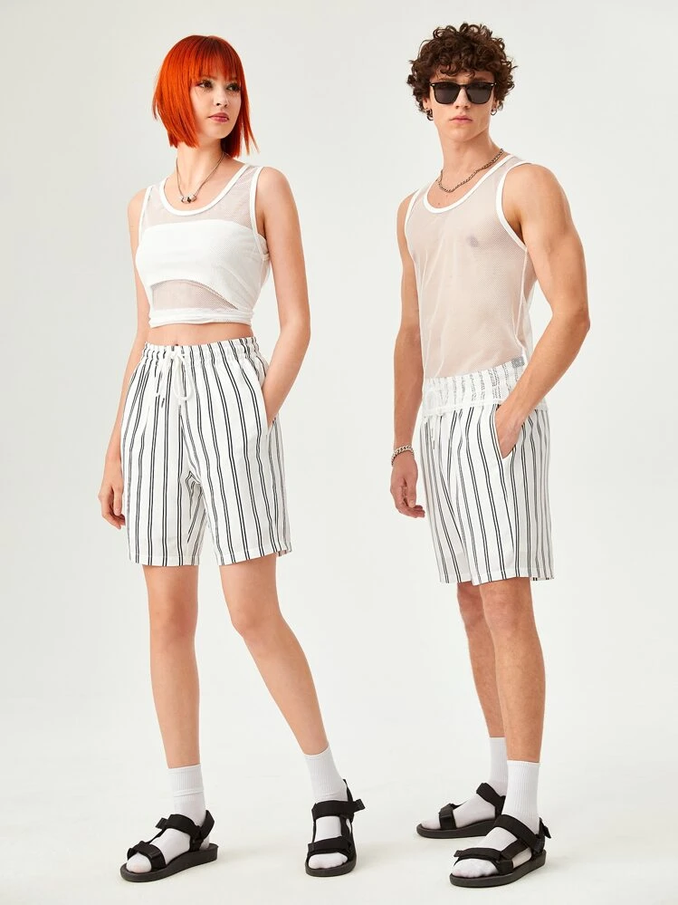 SWAVVY 1 pièce Top sans manches en résille - Blanc - Voir 8