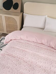 Vỏ chăn bông Jacquard không có chất làm đầy - Hồng - Xem 1