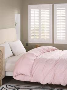 Vỏ chăn bông Jacquard không có chất làm đầy - Hồng - Xem 4