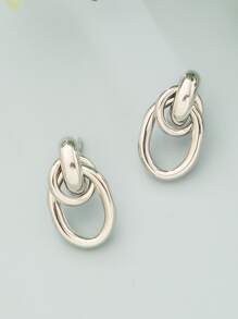 Oval Drop Earrings