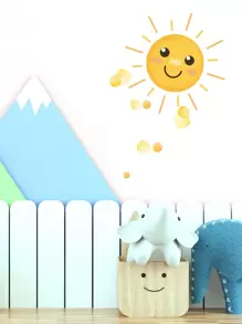 1 miếng dán tường họa tiết mặt trời và bong bóng hoạt hình cho phòng trẻ em, phòng khách, trang trí phòng ngủ, nhãn dán, decal dán tường, decal vinyl trang trí nhà cửa, vật dụng trang trí mùa xuân làm mới ngôi nhà của bạn, nhãn dán trang trí Rama - Nhiều màu - Xem 5