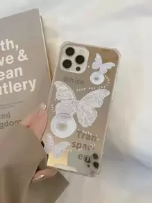 Funda de móvil de espejo con mariposa - Multicolor - Ver 2