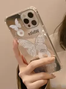 Funda de móvil de espejo con mariposa - Multicolor - Ver 3