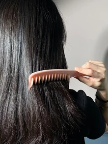 1 buah Sisir Rambut Aroma Bunga Sakura, Sisir Datar untuk Rambut Kering & Basah - Berwarna merah muda - View 4