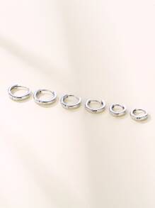 3對極簡風格圓耳環