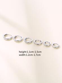 3對極簡風格圓耳環