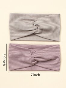 2pcs Baby Mixed Color Headband - Multicolor - View 3