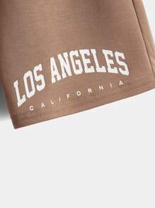 SHEIN Boys Letter Graphic Track Shorts