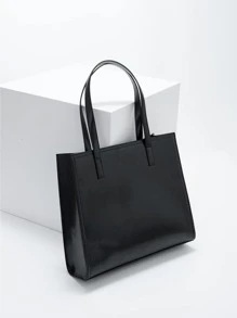 輕量級,商務休閒極簡肩托袋,適用於青少女、女性、大學生、新手和白領工人,非常適合辦公室、學院、工作、公務、戶外、旅行和外出活動之用。 - 黑色 - 查看 2