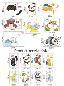 8pcs Cartoon Graphic Switch Outlet Wall Sticker, Cute PVC Waterproof Wall Switch Sticker For Home Decor - Multicolor - View 7